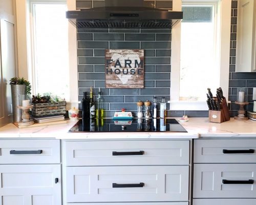 Stove Top Cabinet w/ custom fronts