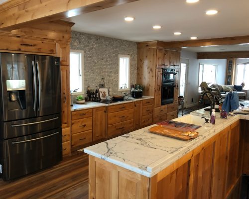 Knotty Alder Kitchen w/ no stain